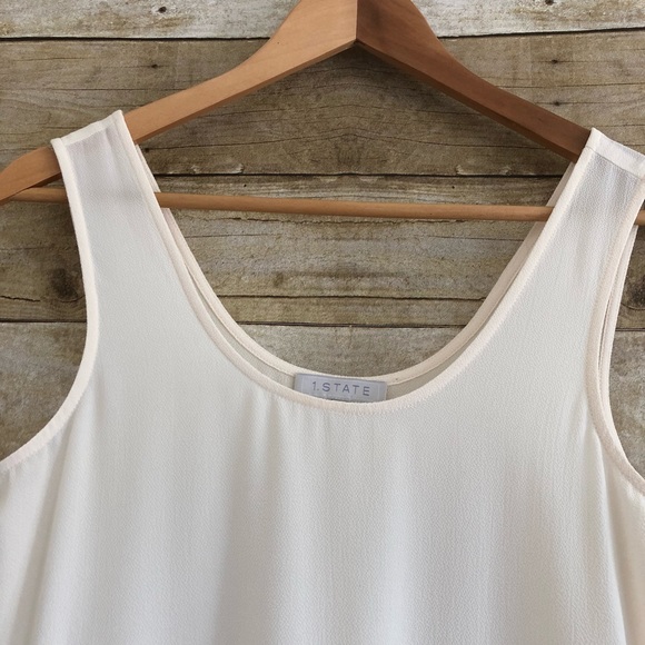 1. State Cream Peplum Tank - Picture 5 of 8